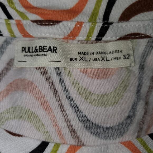 PULL & BEAR Womans Striped Crop Top Size XL - Picture 2 of 8